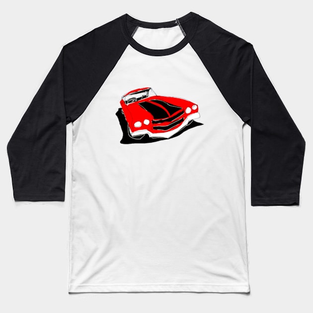 Muscle car Baseball T-Shirt by vectormutt